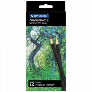 Карандаши цветные 12цв. BRAUBERG 